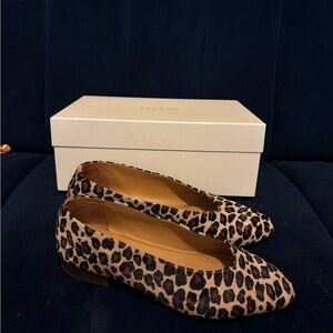 Sezane Leopard Print Flats 39 US 8